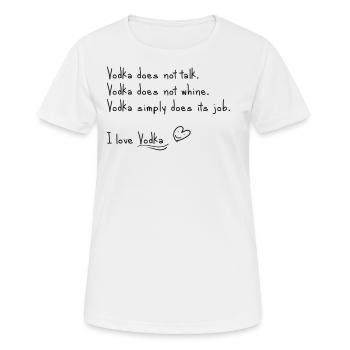 Ich liebe Vodka - Frauen T-Shirt atmungsaktiv - Weiß - Vorne - AI Model Female 172 dark (172cm)