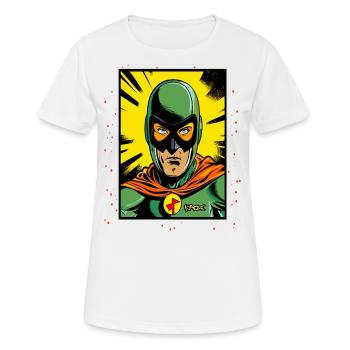 The Random, Fake, Chaotic Superhero - Women's Breathable T-Shirt - white - Front - AI Model Female 172 dark (172cm)