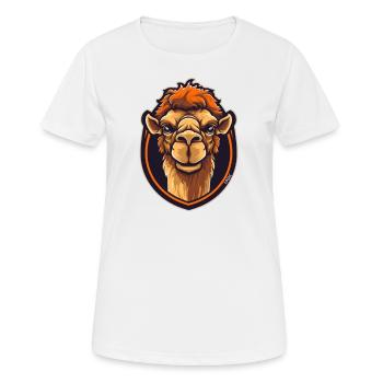Sport-Dromedar - Frauen T-Shirt atmungsaktiv - Weiß - Vorne - AI Model Female 172 dark (172cm)