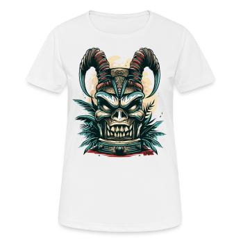 Tiki du diable d’Hawaï - T-shirt respirant Femme - blanc - Devant - AI Model Female 172 dark (172cm)