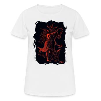 Ein Tanz mit dem Teufel - Frauen T-Shirt atmungsaktiv - Weiß - Vorne - AI Model Female 172 dark (172cm)