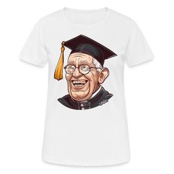 Alter Knacker Opa: Bildung Abschlussfeier Hut - Frauen T-Shirt atmungsaktiv - Weiß - Vorne - AI Model Female 172 dark (172cm)