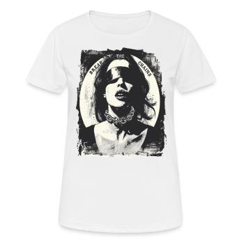 Femme, brise les chaînes - T-shirt respirant Femme - blanc - Devant - AI Model Female 172 dark (172cm)