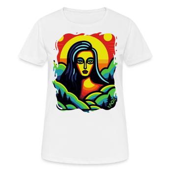 The goddess of nature - Women's Breathable T-Shirt - white - Front - AI Model Female 172 dark (172cm)
