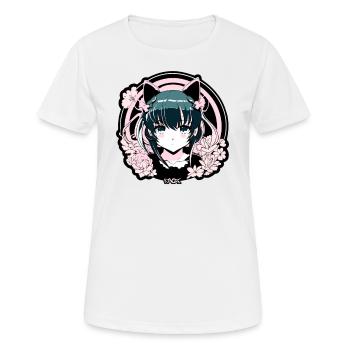 Super Cute Anime Girl Idol Emblem - Women's Breathable T-Shirt - white - Front - AI Model Female 172 dark (172cm)
