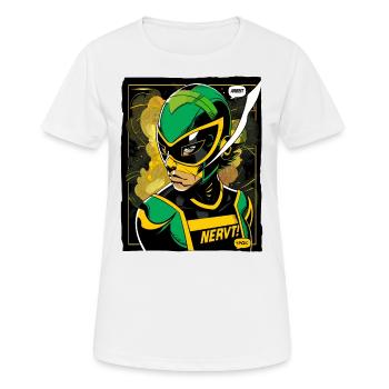 Super Arbeitnehmer: Held der Arbeit, Arbeit nervt! - Frauen T-Shirt atmungsaktiv - Weiß - Vorne - AI Model Female 172 dark (172cm)