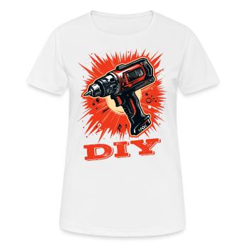 Do It Yourself: Cordless screwdriver, craftsman - Women's Breathable T-Shirt - white - Front - AI Model Female 172 dark (172cm)