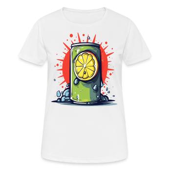 Refreshing can of lemonade soda for summer - Women's Breathable T-Shirt - white - Front - AI Model Female 172 dark (172cm)