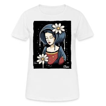 Butter-blumen-Schönheit: die weise Frau - Frauen T-Shirt atmungsaktiv - Weiß - Vorne - AI Model Female 172 dark (172cm)