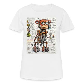 The structure of the robotic monkey - Women's Breathable T-Shirt - white - Front - AI Model Female 172 dark (172cm)