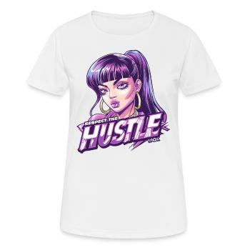 Hustler Girl: Respect the Stake - Women's Breathable T-Shirt - white - Front - AI Model Female 172 dark (172cm)