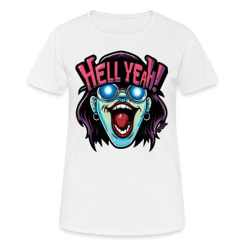 oui, femme démoniaque du parti - T-shirt respirant Femme - blanc - Devant - AI Model Female 172 dark (172cm)