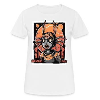 Rêve ultime : Illusion du chaos et de l’horreur - T-shirt respirant Femme - blanc - Devant - AI Model Female 172 dark (172cm)