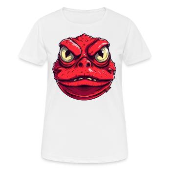 Großes, Fettes, Rotes, Wütendes Kröten Monster - Frauen T-Shirt atmungsaktiv - Weiß - Vorne - AI Model Female 172 dark (172cm)