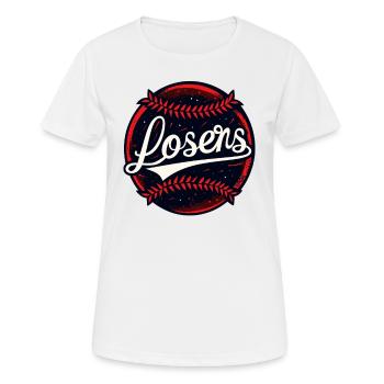 Équipe pour les perdants - T-shirt respirant Femme - blanc - Devant - AI Model Female 172 dark (172cm)