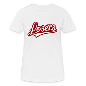 Logo d’équipe alternatif pour les perdants - T-shirt respirant Femme - blanc - Devant - AI Model Female 172 dark (172cm)