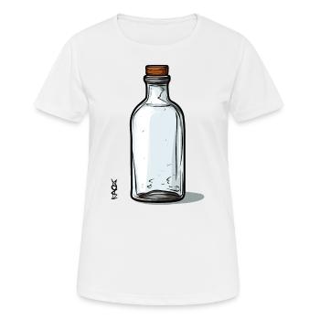 Empty Glass Bottle Motif, Bottle Is Empty - Women's Breathable T-Shirt - white - Front - AI Model Female 172 dark (172cm)