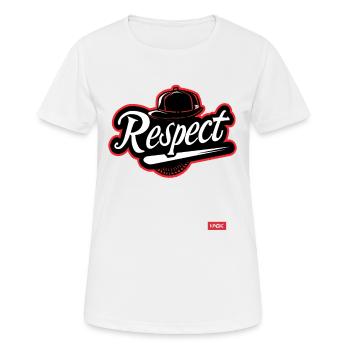Équipe de baseball parodique : Respect - T-shirt respirant Femme - blanc - Devant - AI Model Female 172 dark (172cm)