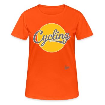 Easy cycling - Women's Breathable T-Shirt - neon orange - Front - AI Model Female 172 dark (172cm)