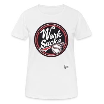 Work is annoying - Women's Breathable T-Shirt - white - Front - AI Model Female 172 dark (172cm)