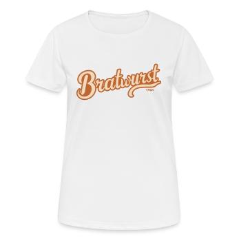 Bratwurst - Frauen T-Shirt atmungsaktiv - Weiß - Vorne - AI Model Female 172 dark (172cm)