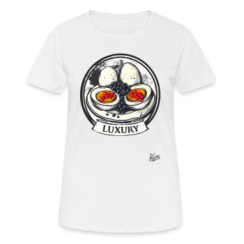 Eggs, Caviar and Luxury - Women's Breathable T-Shirt - white - Front - AI Model Female 172 dark (172cm)