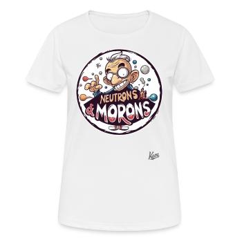 Verrückter Wissenschaft-Nerd Neutronen und Trottel - Frauen T-Shirt atmungsaktiv - Weiß - Vorne - AI Model Female 172 dark (172cm)