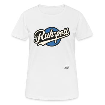 Blanc Bleu dans la région de la Ruhr - T-shirt respirant Femme - blanc - Devant - AI Model Female 172 dark (172cm)