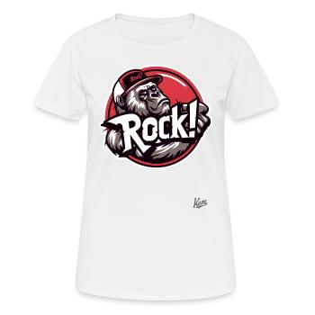Rock, rocker, gorilla rocks, - T-shirt respirant Femme - blanc - Devant - AI Model Female 172 dark (172cm)