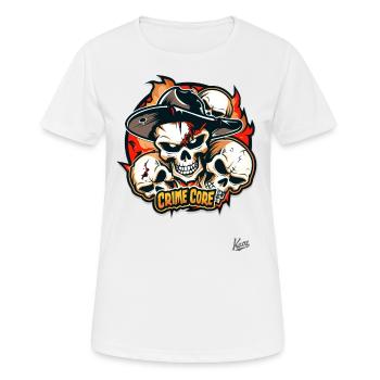 Noyau de crânes criminels, Krimi Totenköpfe Kern - T-shirt respirant Femme - blanc - Devant - AI Model Female 172 dark (172cm)