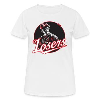 lustige Parodie Baseball Verlierer Team - Frauen T-Shirt atmungsaktiv - Weiß - Vorne - AI Model Female 172 dark (172cm)