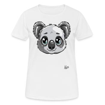 Niedlicher Kuschel-Cartoon: Koala - Frauen T-Shirt atmungsaktiv - Weiß - Vorne - AI Model Female 172 dark (172cm)