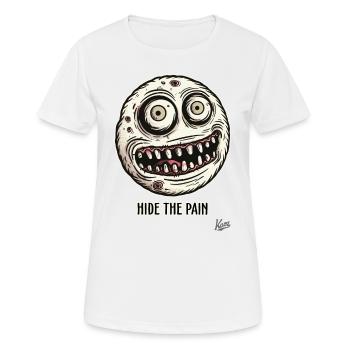 Kleines Cooles Monster: Versteck den Schmerz - Frauen T-Shirt atmungsaktiv - Weiß - Vorne - AI Model Female 172 dark (172cm)