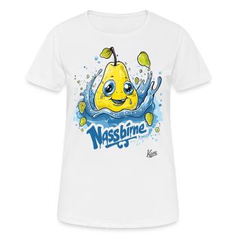 Funny Water Wet Pear: A Wet Pear - Women's Breathable T-Shirt - white - Front - AI Model Female 172 dark (172cm)