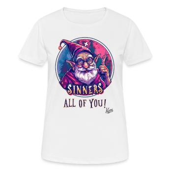 Gnome Grandpa Wizard, Sinners, All of You - Women's Breathable T-Shirt - white - Front - AI Model Female 172 dark (172cm)