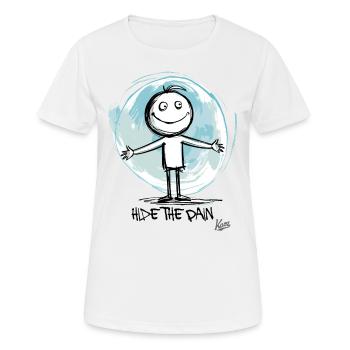 Cachez la douleur - T-shirt respirant Femme - blanc - Devant - AI Model Female 172 dark (172cm)