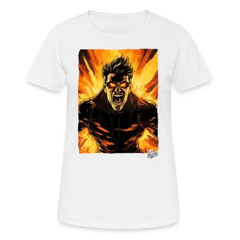 Super Héros de la colère : L’épidémie héroïque - T-shirt respirant Femme - blanc - Devant - AI Model Female 172 dark (172cm)