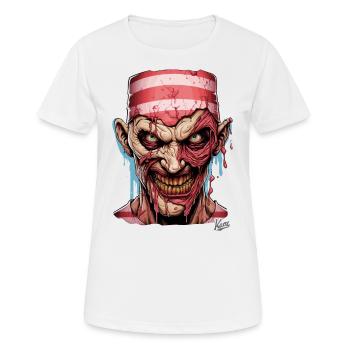 Porträt eines sehr unheimlichen Typen - Frauen T-Shirt atmungsaktiv - Weiß - Vorne - AI Model Female 172 dark (172cm)