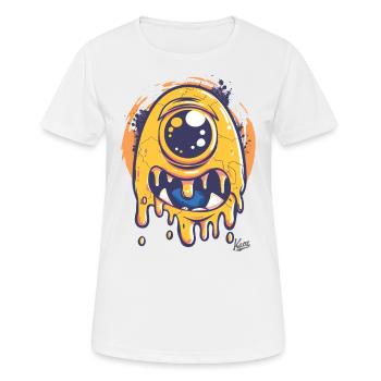 Funny One-Eyed Cyclops: Cute Monster - Women's Breathable T-Shirt - white - Front - AI Model Female 172 dark (172cm)