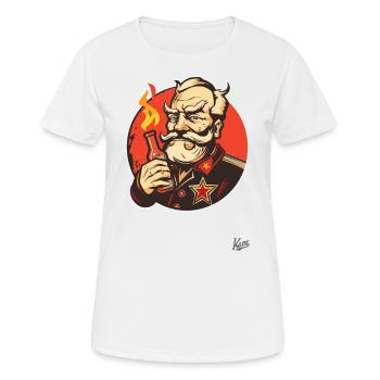 Parodie d’un parti communiste avec une bouteille - T-shirt respirant Femme - blanc - Devant - AI Model Female 172 dark (172cm)
