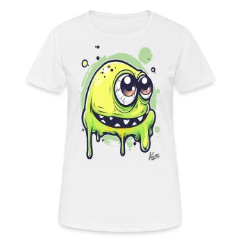 Drôle de monstre visqueux - T-shirt respirant Femme - blanc - Devant - AI Model Female 172 dark (172cm)