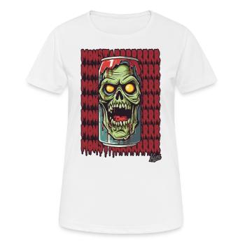 Canette de boissons Monster Zombie - T-shirt respirant Femme - blanc - Devant - AI Model Female 172 dark (172cm)