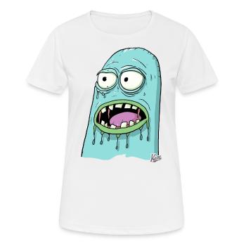 Dummer fauler schleimiger Wurm - Frauen T-Shirt atmungsaktiv - Weiß - Vorne - AI Model Female 172 dark (172cm)