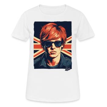 Drapeau britannique Anglais Homme britannique - T-shirt respirant Femme - blanc - Devant - AI Model Female 172 dark (172cm)