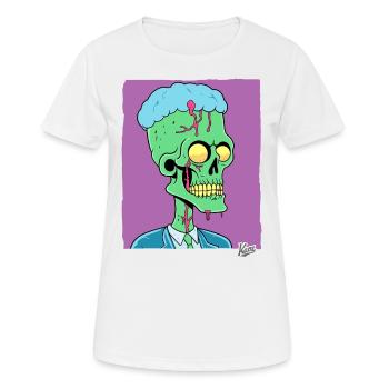 Grüner Zombie Punk Totenkopf Manager - Frauen T-Shirt atmungsaktiv - Weiß - Vorne - AI Model Female 172 dark (172cm)