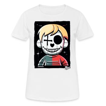 Crazy Cartoon: Schreckliche Marionette - Frauen T-Shirt atmungsaktiv - Weiß - Vorne - AI Model Female 172 dark (172cm)