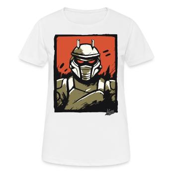 Mecha Robot mécanique de science-fiction - T-shirt respirant Femme - blanc - Devant - AI Model Female 172 dark (172cm)