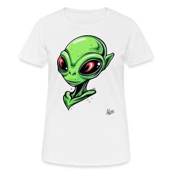 Super Chic Alien - T-shirt respirant Femme - blanc - Devant - AI Model Female 172 dark (172cm)
