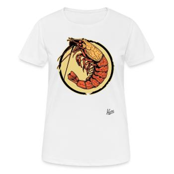 La crevette : reine des crustacés - T-shirt respirant Femme - blanc - Devant - AI Model Female 172 dark (172cm)