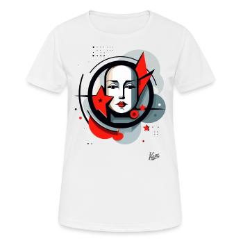 Modern Art Cubism - Women's Breathable T-Shirt - white - Front - AI Model Female 172 dark (172cm)